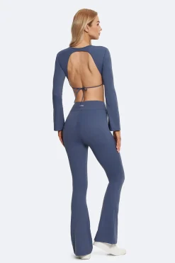 Ausgestellte Leggings mit hoher Taille