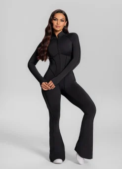 Ausgestellter Catsuit mit geschlossenem Rücken