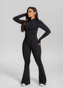 Ausgestellter Catsuit mit geschlossenem Rücken