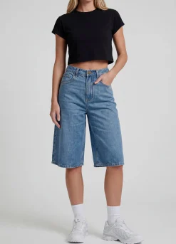 Baggy Denim-Bermudashorts