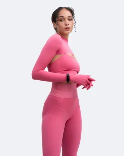 Bauchfreies Top mit Handschuhärmeln