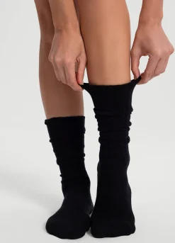 Baumwollsocken im Slouch-Look