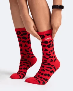 Baumwollsocken mit Leopardenmuster