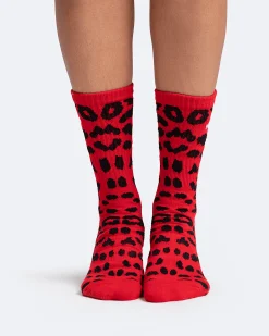 Baumwollsocken mit Leopardenmuster