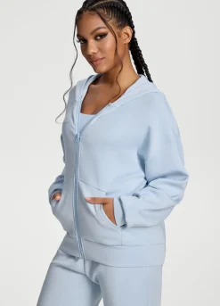 Übergroßer Zip-Up-Hoodie