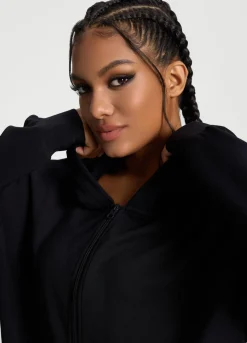 Übergroßer Zip-Up-Hoodie
