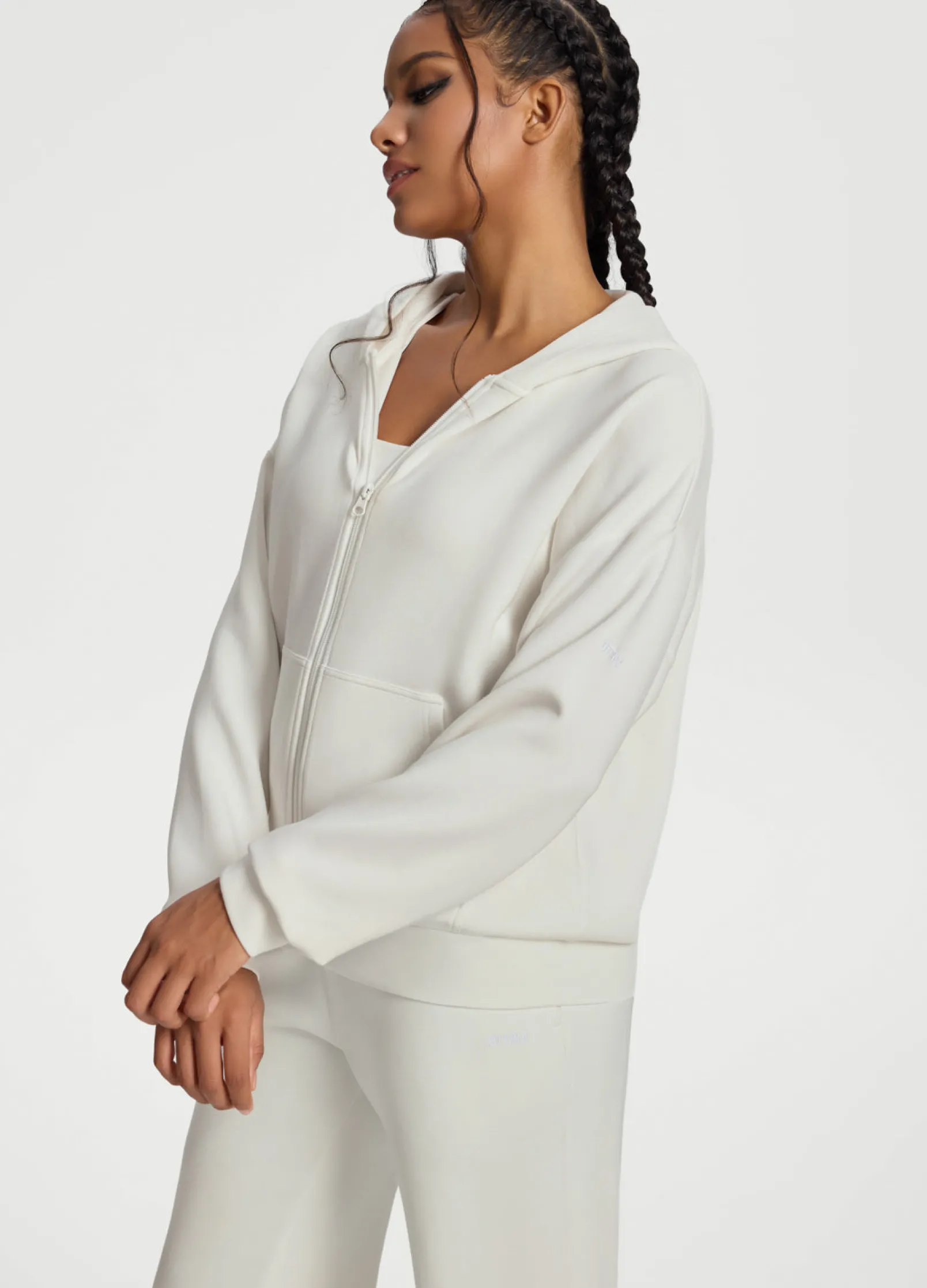 Übergroßer Zip-Up-Hoodie