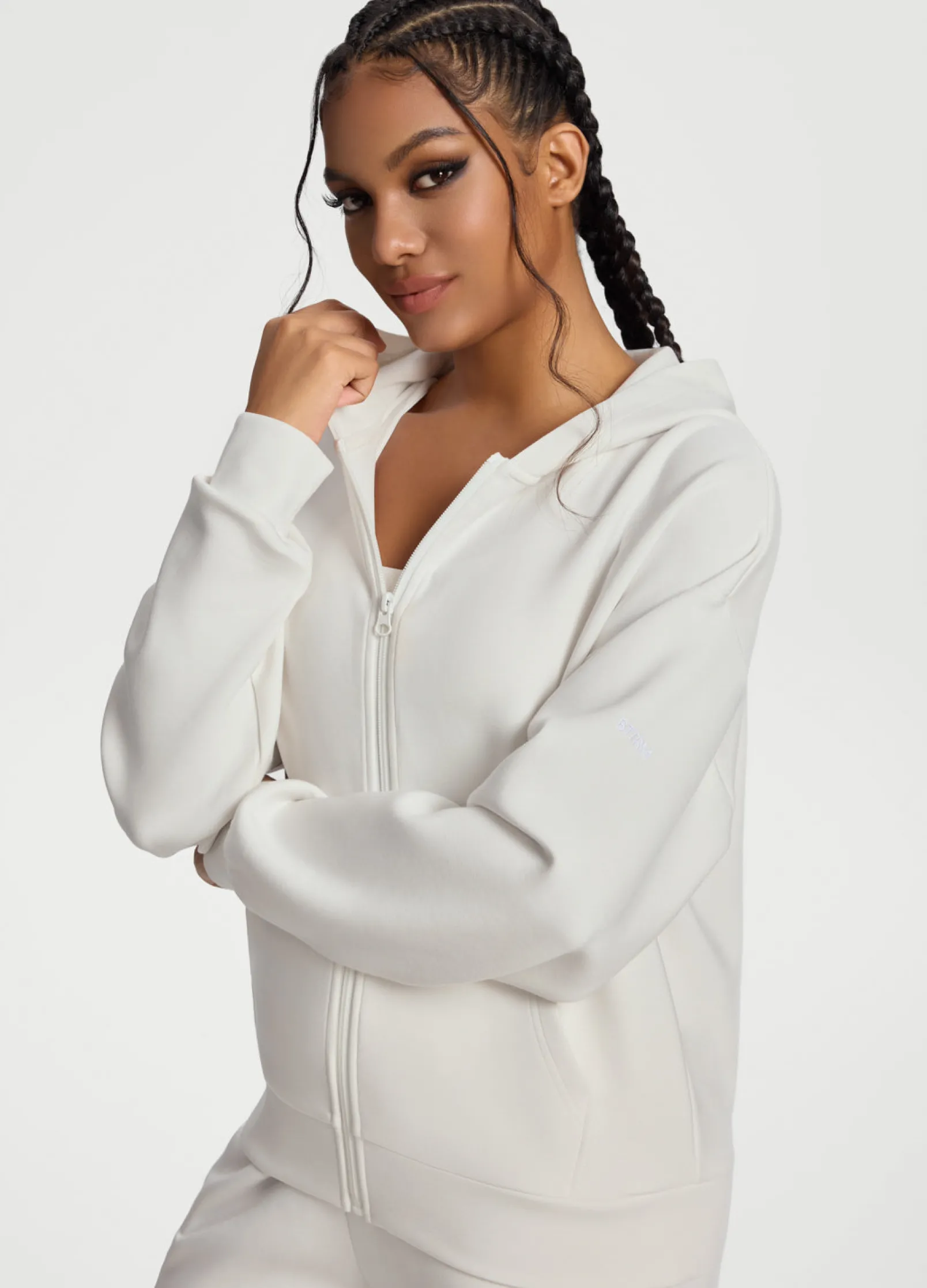 Übergroßer Zip-Up-Hoodie