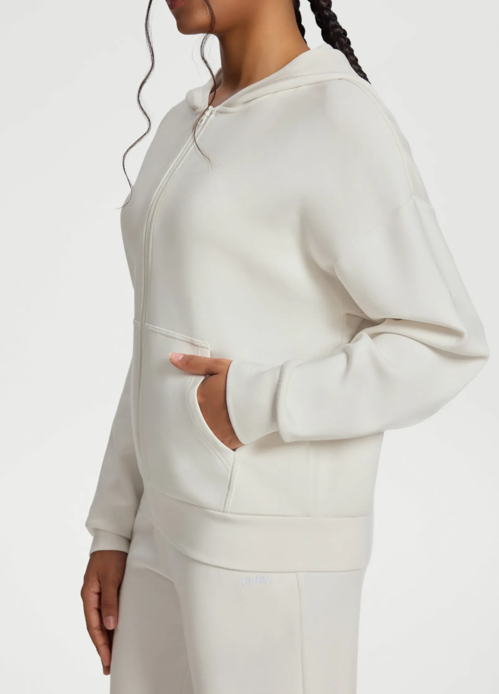 Übergroßer Zip-Up-Hoodie