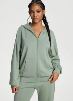 Übergroßer Zip-Up-Hoodie
