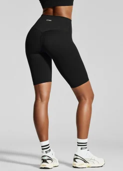 Biker-Shorts mit hohem Bund
