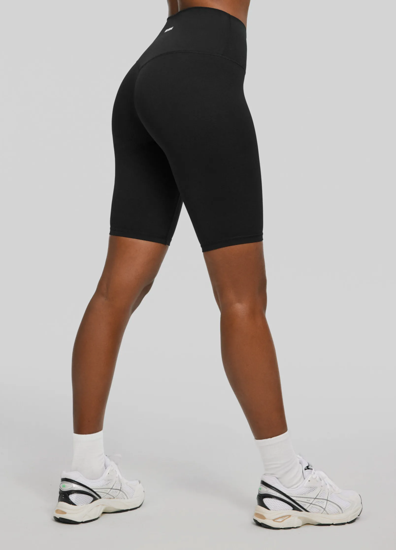 Biker-Shorts mit hohem Bund
