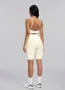 Biker-Shorts mit hohem Bund