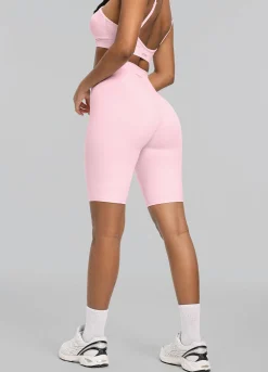 Biker-Shorts mit hohem Bund