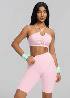 Biker-Shorts mit hohem Bund