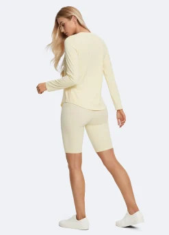 Biker-Shorts mit hohem Bund
