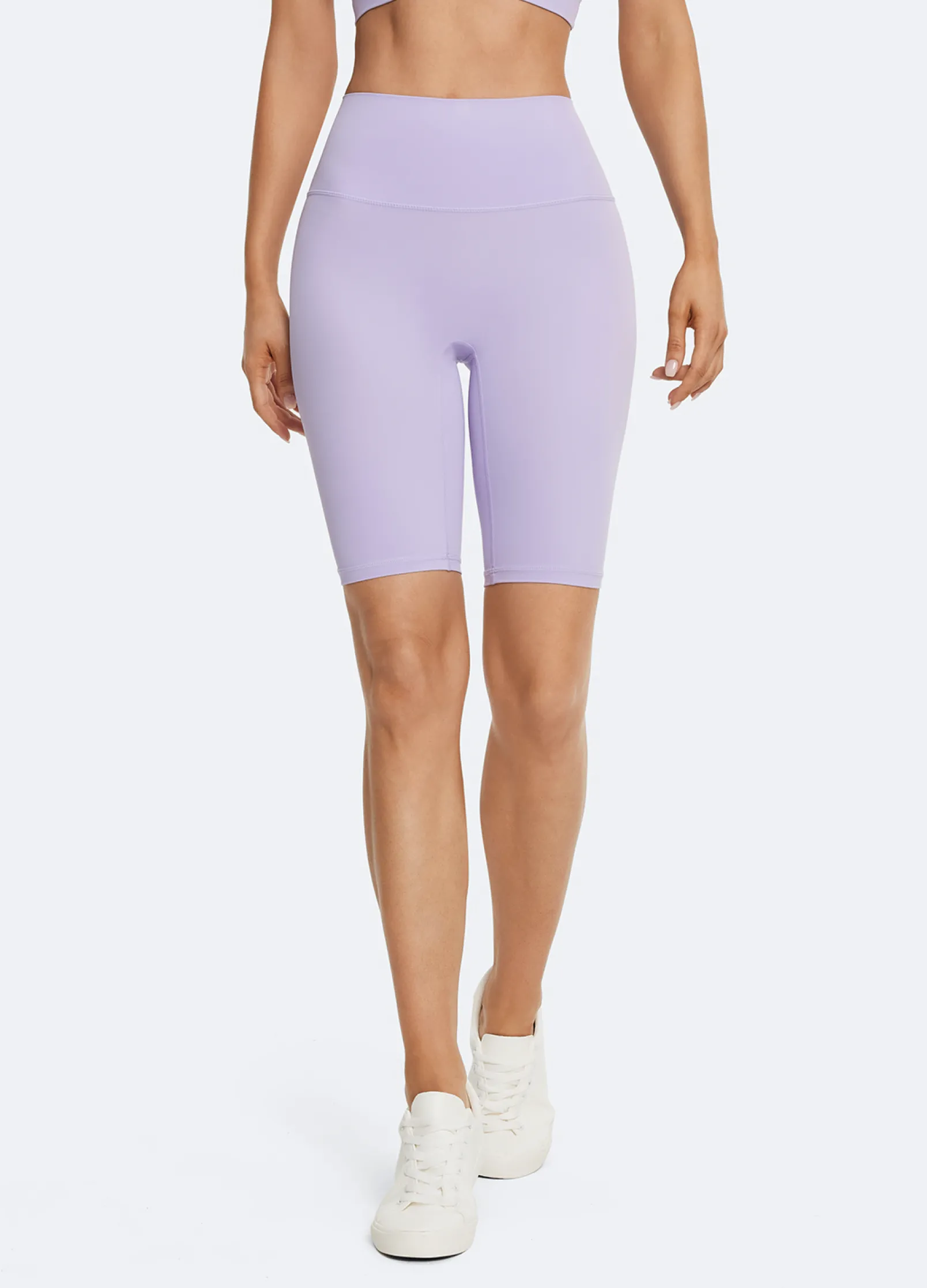 Biker-Shorts mit hohem Bund