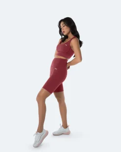 Biker-Shorts mit hohem Bund