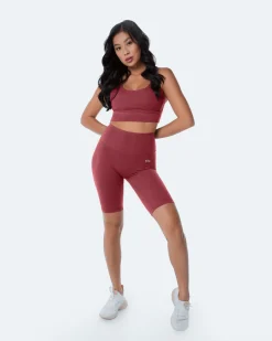 Biker-Shorts mit hohem Bund