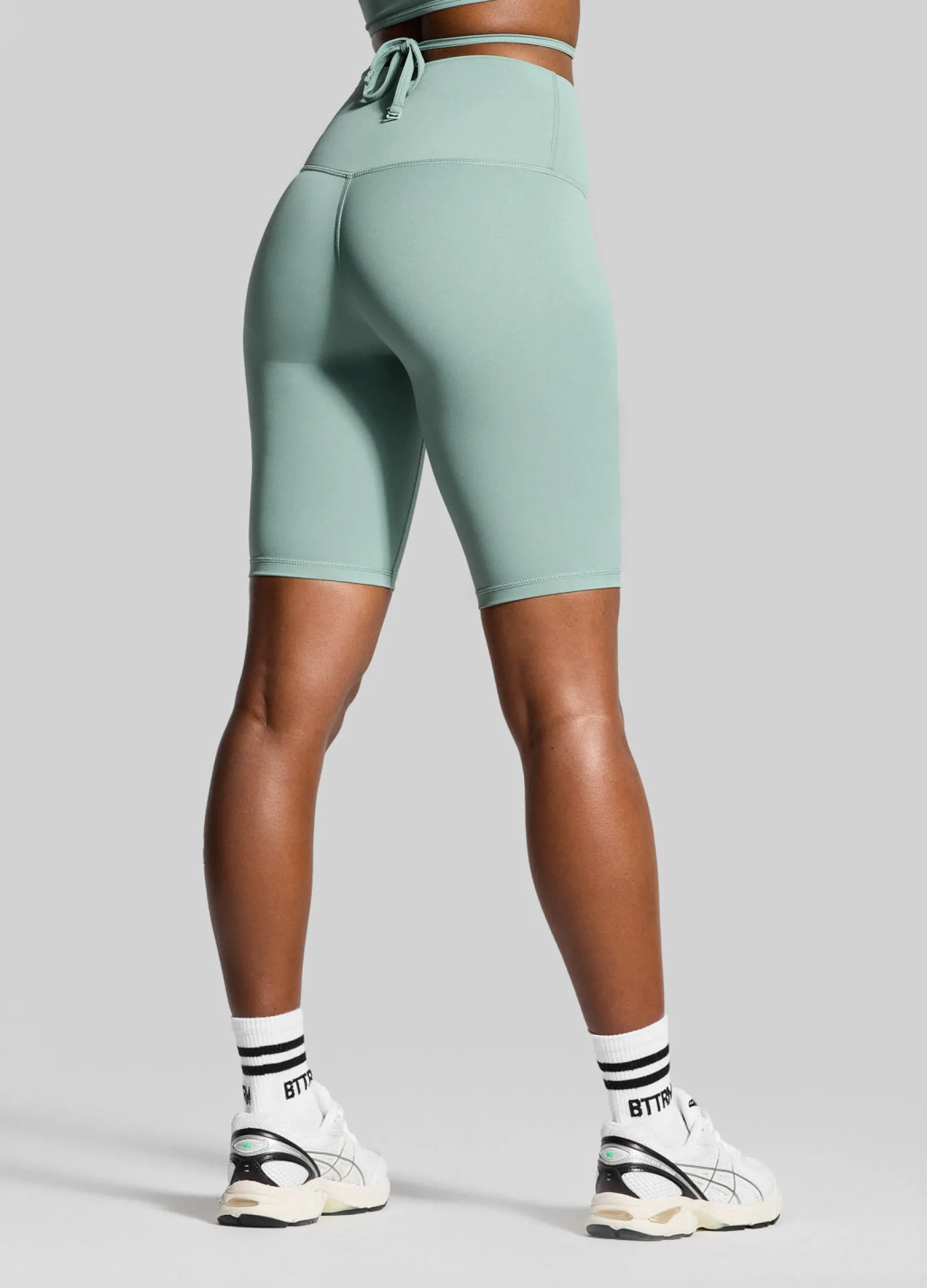 Biker-Shorts mit hohem Bund