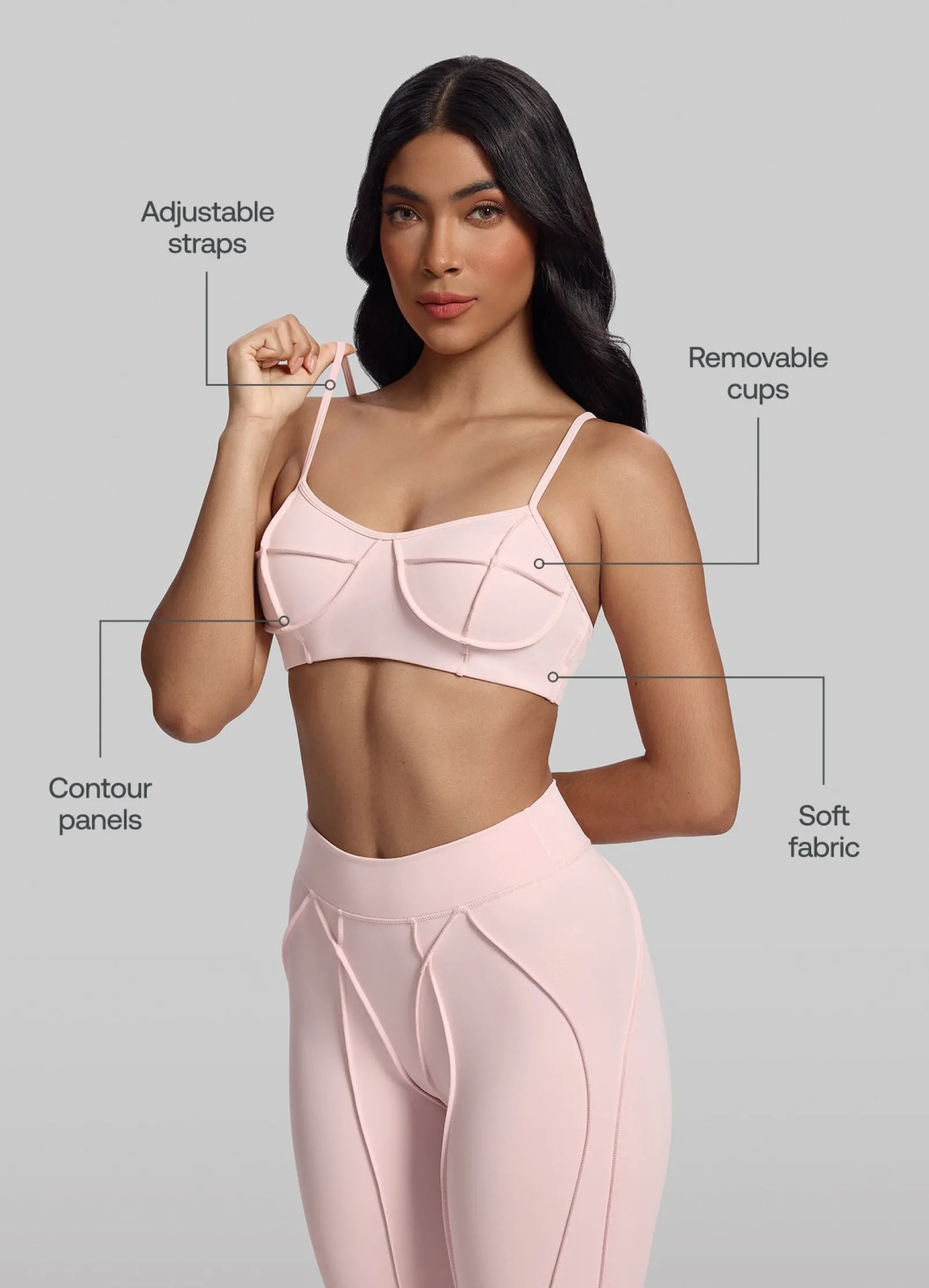 Bralette mit Kontur-Nähten