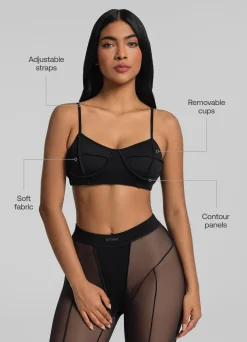 Bralette mit Kontur-Nähten