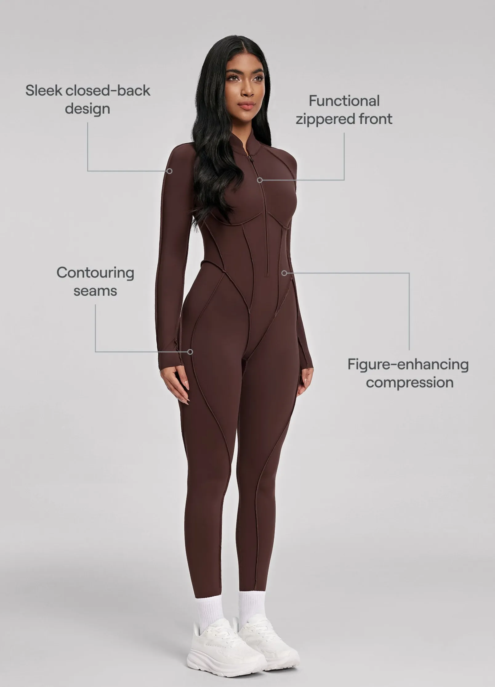 Catsuit mit geschlossenem Rücken