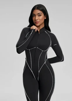 Catsuit mit Konturnähten