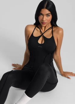 Catsuit mit Rückenträgern