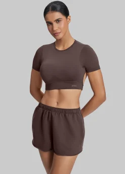Comfy Mid-Thigh Stretchy Waist French Terry Jersey Shorts