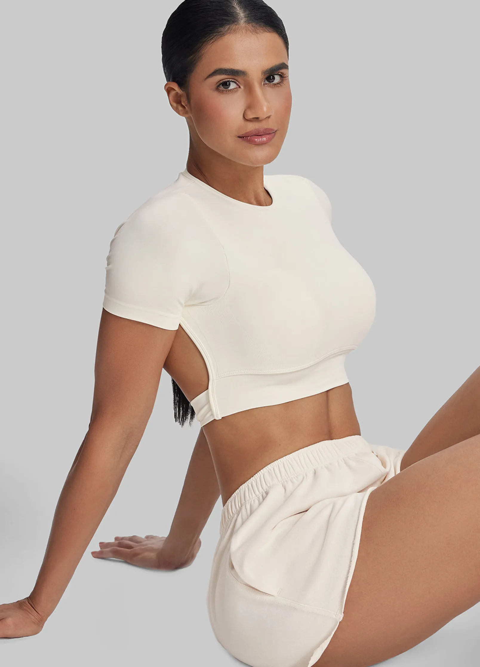 Comfy Mid-Thigh Stretchy Waist French Terry Jersey Shorts