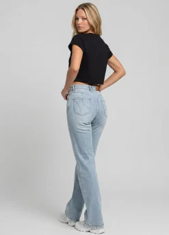 Contouring High Waist Wide Leg Jeans