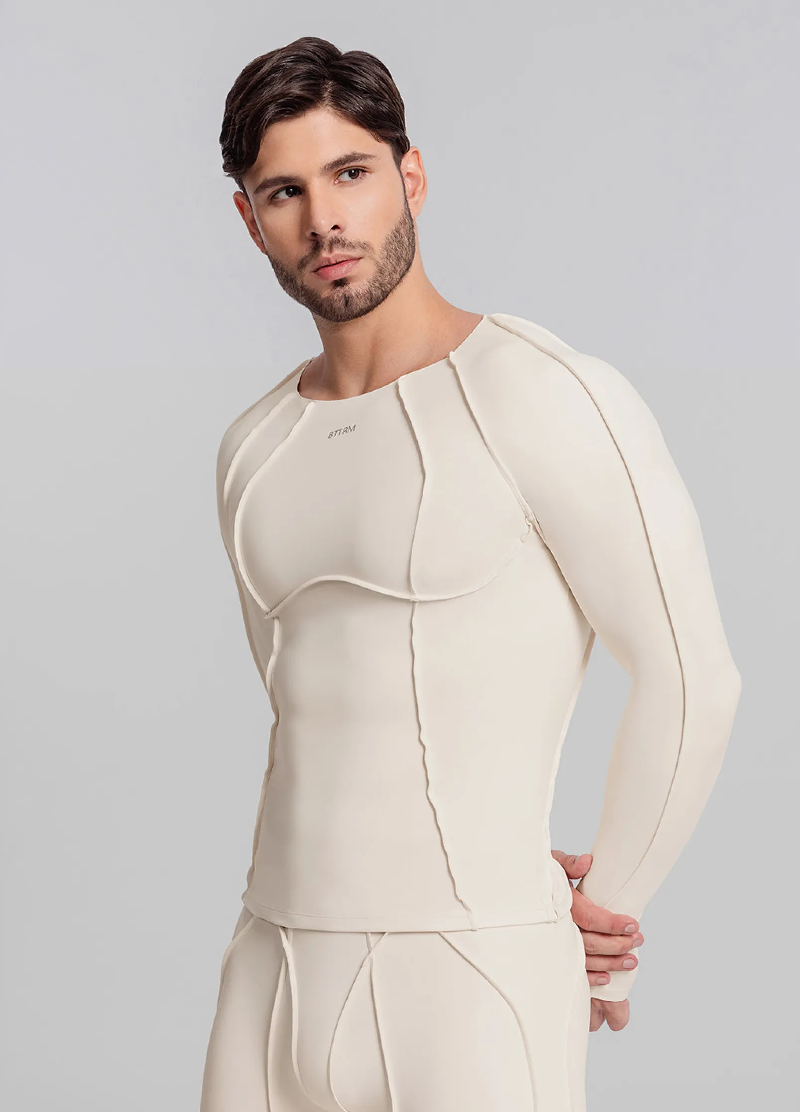 Contour Stitch Langarm-Top
