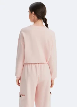 Cropped Sweatshirt mit Kordelzug