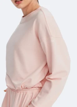 Cropped Sweatshirt mit Kordelzug