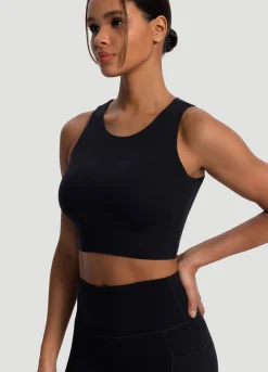 Cropped Tanktop mit hohem Ausschnitt