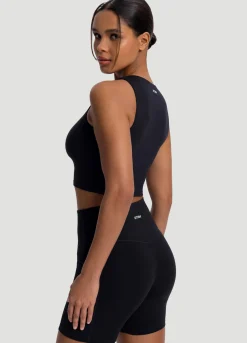 Cropped Tanktop mit hohem Ausschnitt