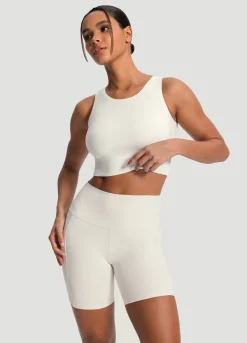 Cropped Tanktop mit hohem Ausschnitt
