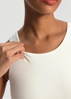 Cropped Tanktop mit hohem Ausschnitt