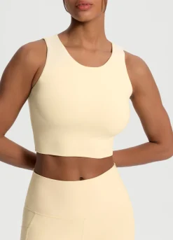Cropped Tanktop mit hohem Ausschnitt