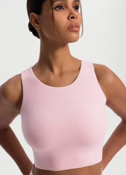 Cropped Tanktop mit hohem Ausschnitt