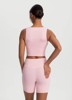 Cropped Tanktop mit hohem Ausschnitt