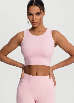 Cropped Tanktop mit hohem Ausschnitt