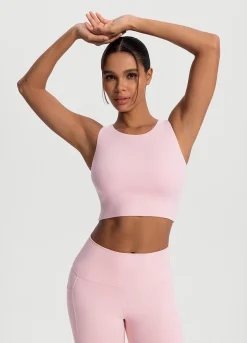 Cropped Tanktop mit hohem Ausschnitt