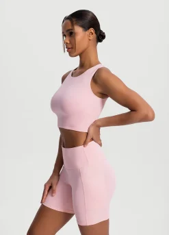 Cropped Tanktop mit hohem Ausschnitt