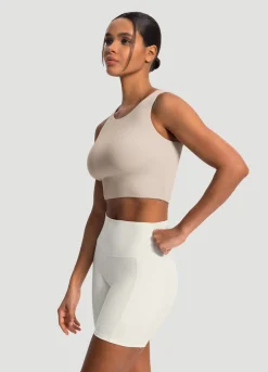 Cropped Tanktop mit hohem Ausschnitt