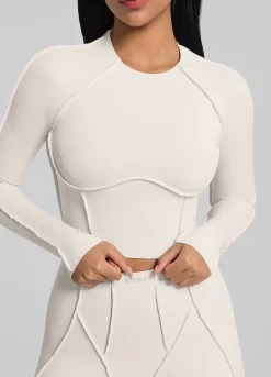 Cropped-Top mit langen Ärmeln