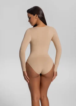 Duo nahtlose langärmelige Shapewear-Bodys