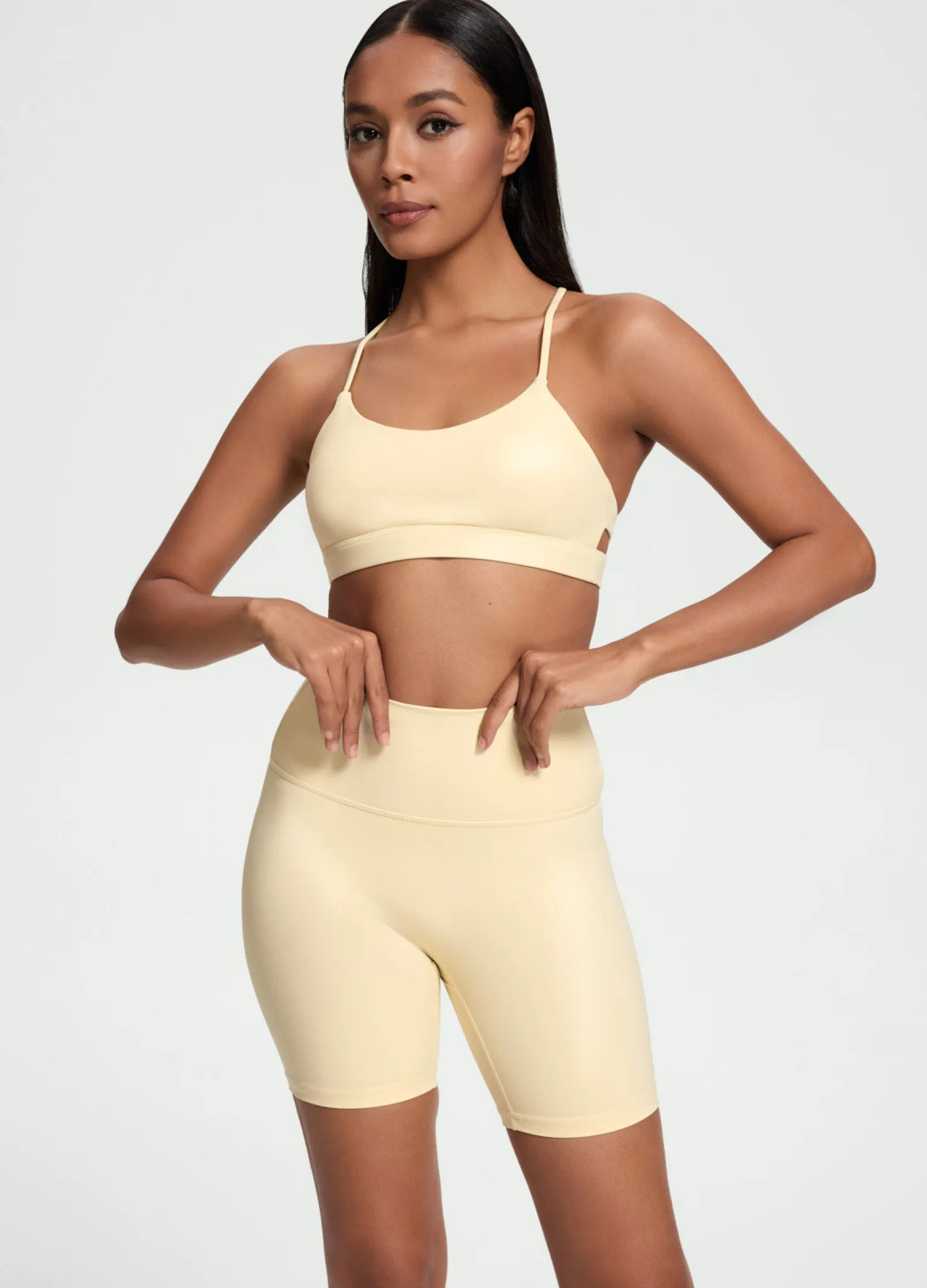 Faux Leather Bike Shorts