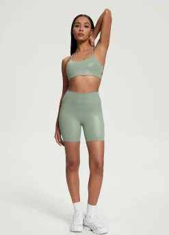 Faux Leather Bike Shorts
